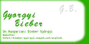 gyorgyi bieber business card